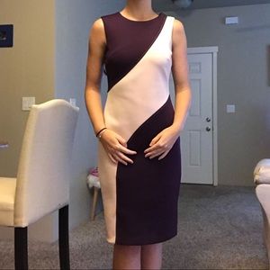 Pink and purple Calvin Klein dress